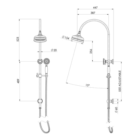 Phoenix Cromford Twin Shower System